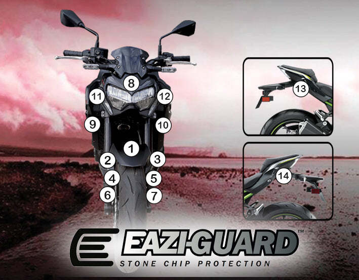 Eazi-Grip Stone Chip Protection Kit | Clear - Matte | Kawasaki Z900 2020>Current