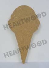 ICE CREAM CONE SHAPE IN MDF 150mm x 18mm/WOODEN CRAFT SHAPE/DECORATION