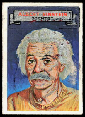 Albert Einstein 1967 WHO AM I.... SCRATCHED #23 CREASE