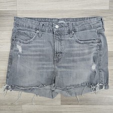 OLD NAVY Women's Gray O.G. Short High Rise Distressed Cuffed Shorts Size 12