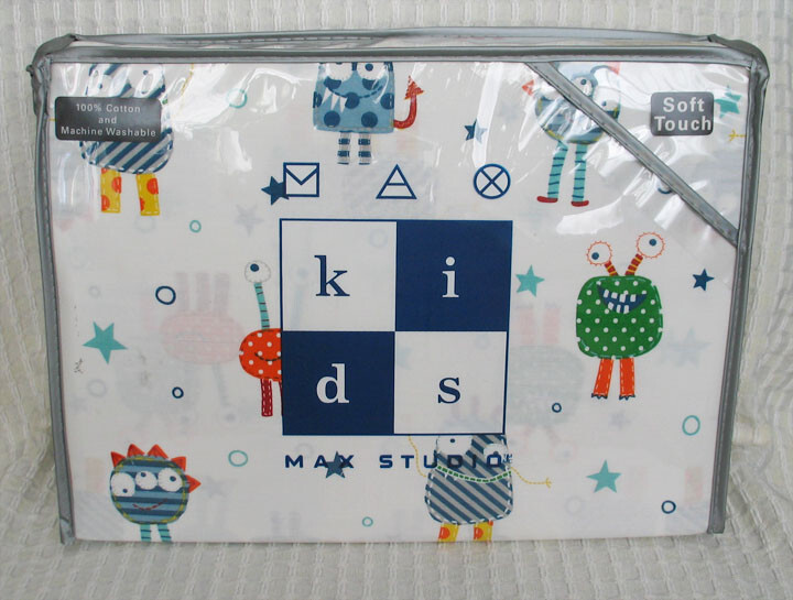 MAX STUDIO Kids Monster Mania Cotton Sheet Set Multi Size Full eBay