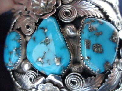 COLLECTOR INVESTMENT GEM GRADE MORENCI STERLING CUFF NAVAJO GOMEZ 7.75; 5.92OZTW