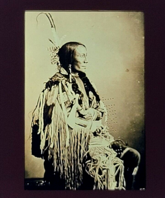 #ad Sioux Warrior Bull#x27;s Ghost Grandfather#x27;s Spirit Native American Photo Slide $18.20