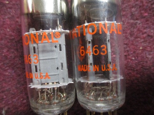 Pair NOS National 6463 tubes. Amplitrex test 111/115% & 1111/113% gm - Picture 6 of 8