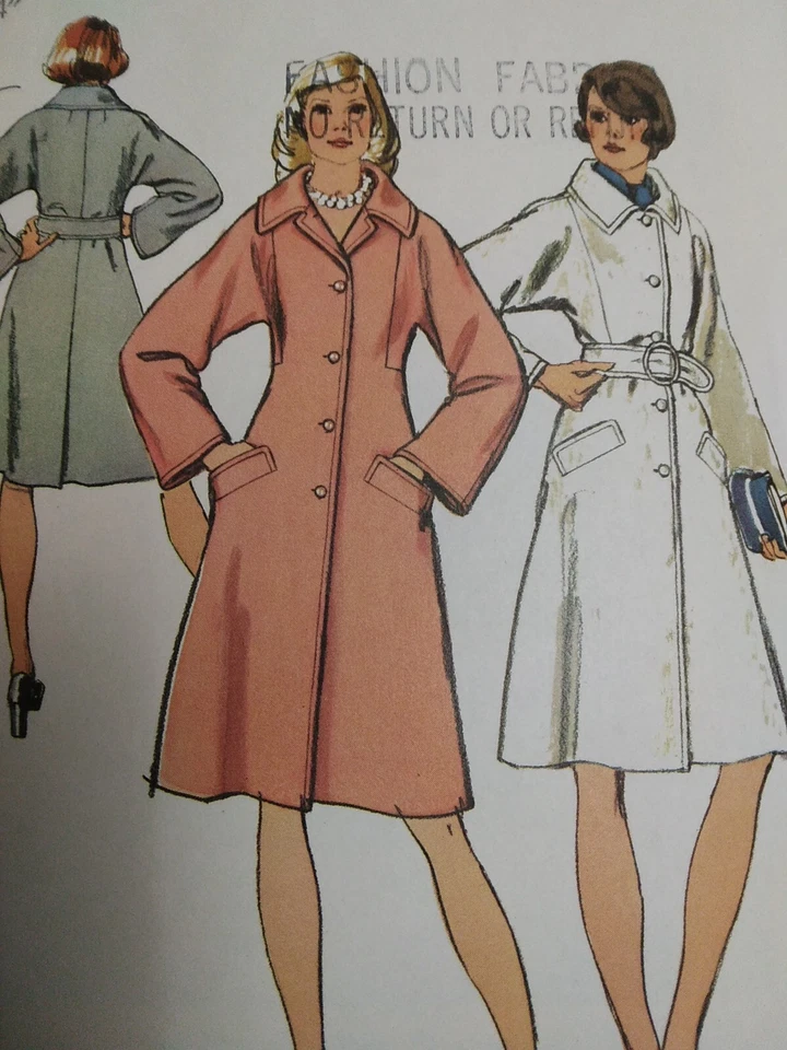 Dress Trench Coat 12 Simplicity 5408 Sewing Pattern UC FF VTG 70s Belted Dressy - Image 2 of 4