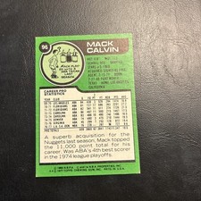#96 Mack Calvin 1977-78. Topps Cb14-2 denver nuggets