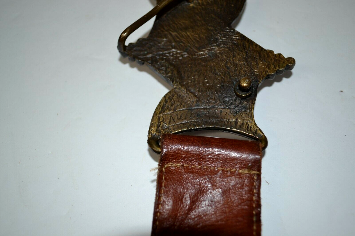 Vintage Ravid Artistic Design Inc Studded Rhinestone Leather Belt vintage 50s white studded rhinestone western belt / original  main image 4