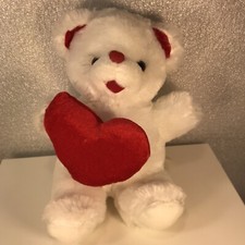 Teddy Bear Plush Red Heart Valentines Stuffed Animal Dan Dee 10" Lovey CUTE