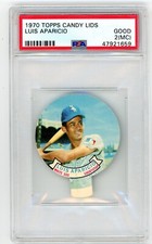 1970 Topps Candy Lids Test Issue LUIS APARICIO White Sox PSA 2 (MC) Condition