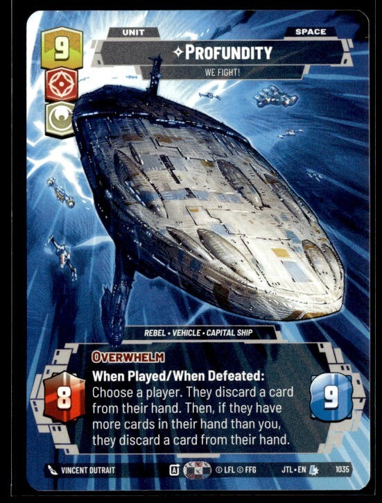 Profundity We Fight Prestige Star Wars Unlimited JTL 1035 Legendary