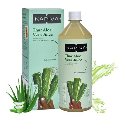 Kapiva Thar Aloe Vera Juice (with Pulp) | Natural Juice | Rejuvenate Skin & Hair