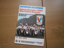 Rennprogramm Hockenheim 1978 Deutscher Meisterschaftslauf Motorrad unbeschrieben