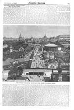 View From the Ferris Wheel  -  The Columbian Exhibition - 1893 Antique Print 