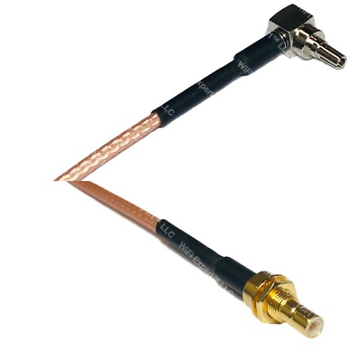 RG316 CRC9 MALE ANGLE to SMB MALE BULKHEAD RF Cable Rapid-SHIP LOT