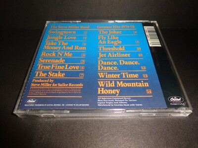 GREATEST HITS 1974-1978 by STEVE MILLER BAND-Rare Collectible CD