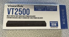 VisionTek VT2500 Multi Display Docking Station 85 Watts Black SEALED  