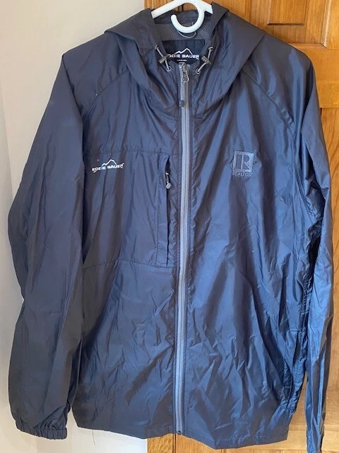 Eddie Bauer REALTOR EB500 Packable Wind Jacket XL Black EUC