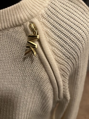 Michael Kors NWT Sweater Size Small Gold MK At Shoulders ($125 In Store) - Picture 4 of 5
