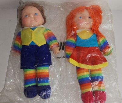 Vintage Rainbow Tots Emson Co. Dolls sealed in Bag