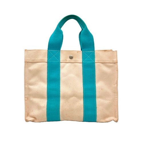 Hermes Bora Pm Tote Bag Handbag Canvas White Natural Blue EBay Hermes bora pm tote bag handbag canvas white natural blue ebay