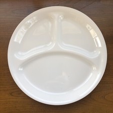 CORELLE Corning Winter Frost White Divided Sectioned Dinner Plate 10 1/4"