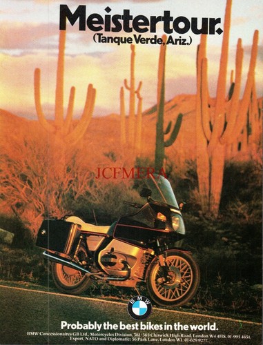 BMW Tourer Motorrad Tanque Verde Ariz. Anzeige 1979 Oldtimer Printanzeige 690/29