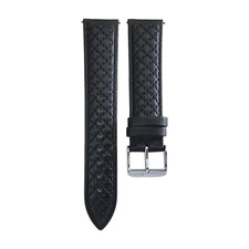 Wrist Envy Luxury Italian Leather Watch Strap Band Diamond Stitch 18 20 22 mm UK