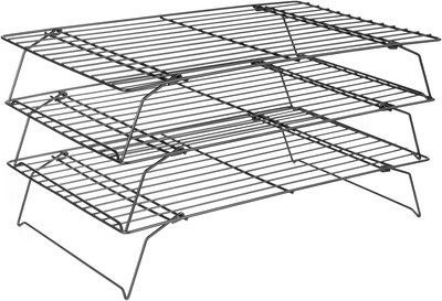3 Ebenen Antihaft Draht Kühlgestell für Kuchen, Grillen 15,75 x 9,84 Zoll/40 x 25 cm