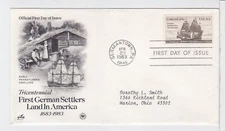 TurtlesTradingPost- German Settlers- 1983 #2040- Artcraft Variety Cachet FDC
