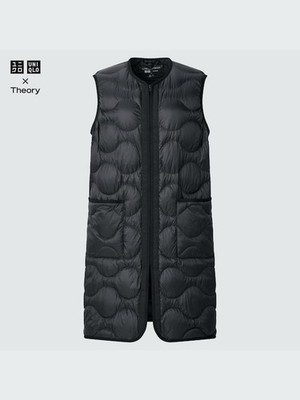UNIQLO x Theory Ultra Light Down Long Vest Black Women s Size M