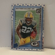 Panini 2025 Donruss Optic Rated Rookie Blue Stars Matthew Golden #205 Green Bay 