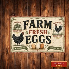 Funny Hen Chicken Coop Kitchen Cooking Sarcastic Breakfast Quote Metal Sign 8x12