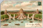 1904 St. Louis World's Fair Hold To Light Postcard Cascade Gardens & Grand Basin
