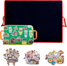 4 Felt Story Sets with Large Flannel Board for Creative Learning Fun
