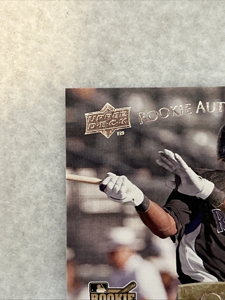 Tarjeta de novato UD Ballpark Collection Dexter Fowler 2009 automática radiocontrol Foto 3 de 4