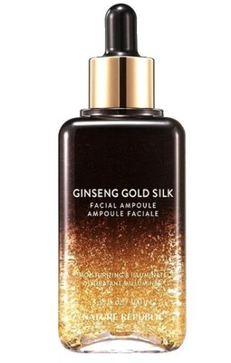NEW NATURE REPUBLIC GINSENG GOLD SILK 24K AMPOULE 3.38 Oz FACIAL SKIN MOISTURIZE