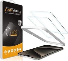 2PCS Tempered Glass Screen Protector for iPhone 15 Pro Max 6.7 Inch Easy Install