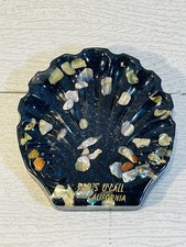 Vtg Blue Lucite Sea Shell Soap Dish Trinket Ashtray Ports 0 Call California