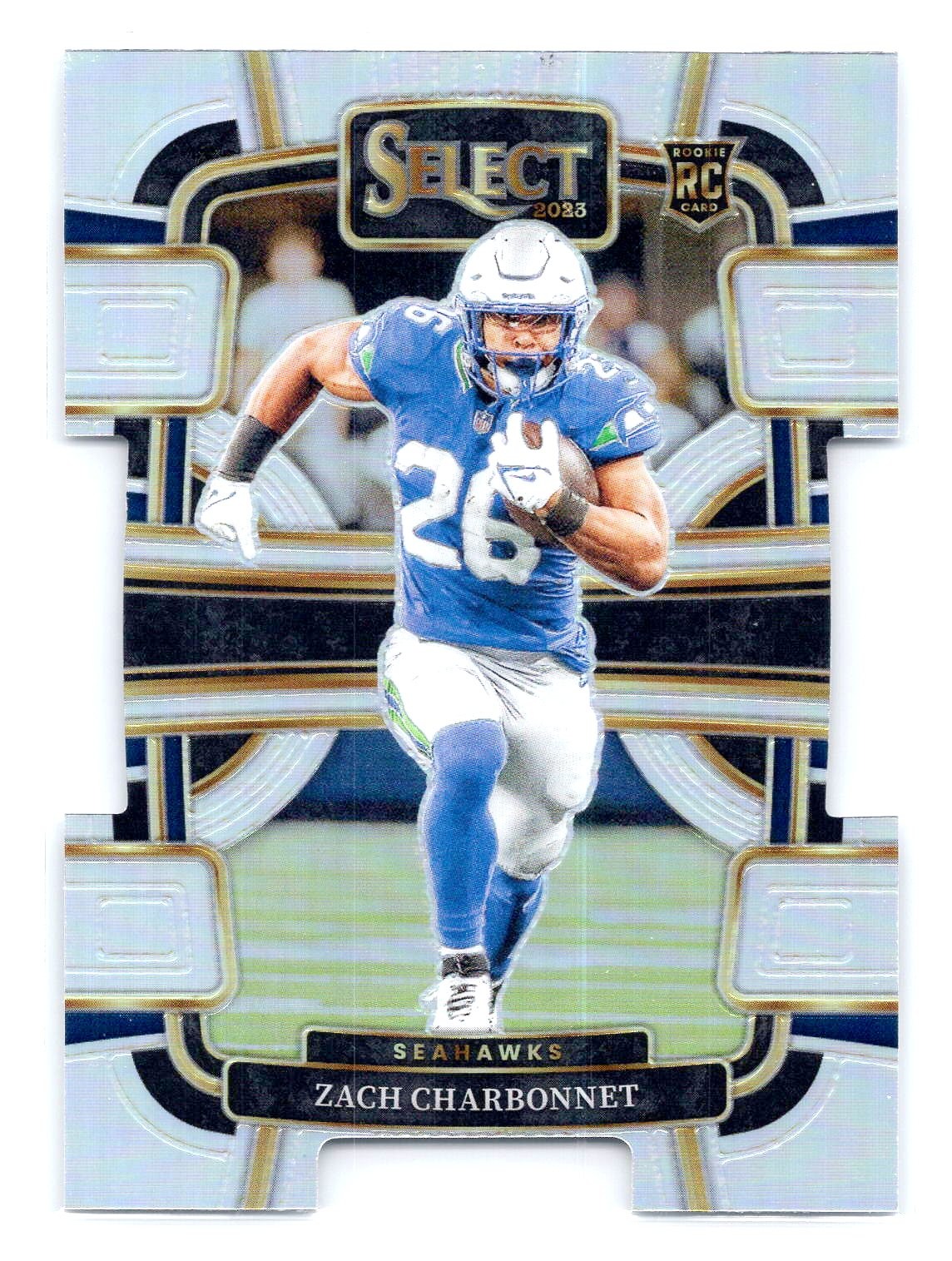 Zach Charbonnet Silver Prizm Die-Cut #86