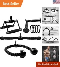 Cable Machine Attachment, Row Handles, Tricep Rope, Straight Bar, V Bar, LAT ...