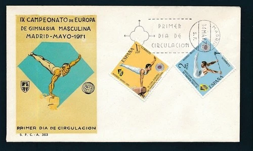 D467341 Spain FDC European Gymnastics Championships Madrid 1971