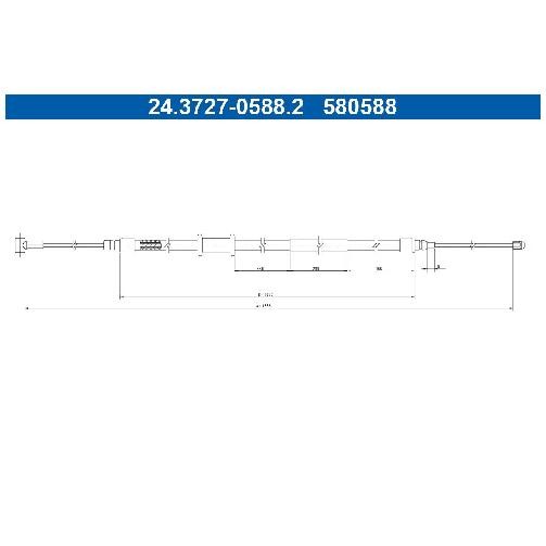 2X Handbremsseil Hinten FüR Fiat Ducato 250 2.0 2.2 2.3 3.0 06 Bis 26 ATE Neu-image