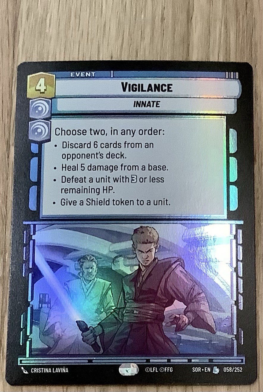 Star Wars Unlimited - Spark of Rebellion - VIGILANCE #058 - Foil