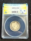 1895 O BARBER HEAD QUARTER ANACS G 4 380