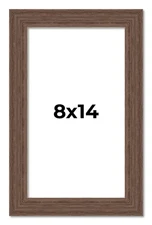 8x14 Frame Brown Farmhouse Solid Wood Picture Frame Width 1.5 Inches | Interior