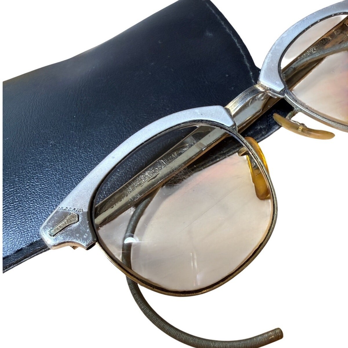 Vintage Shuron Aluminum Eyeglass Frames 48mm Cable Temple USA 
