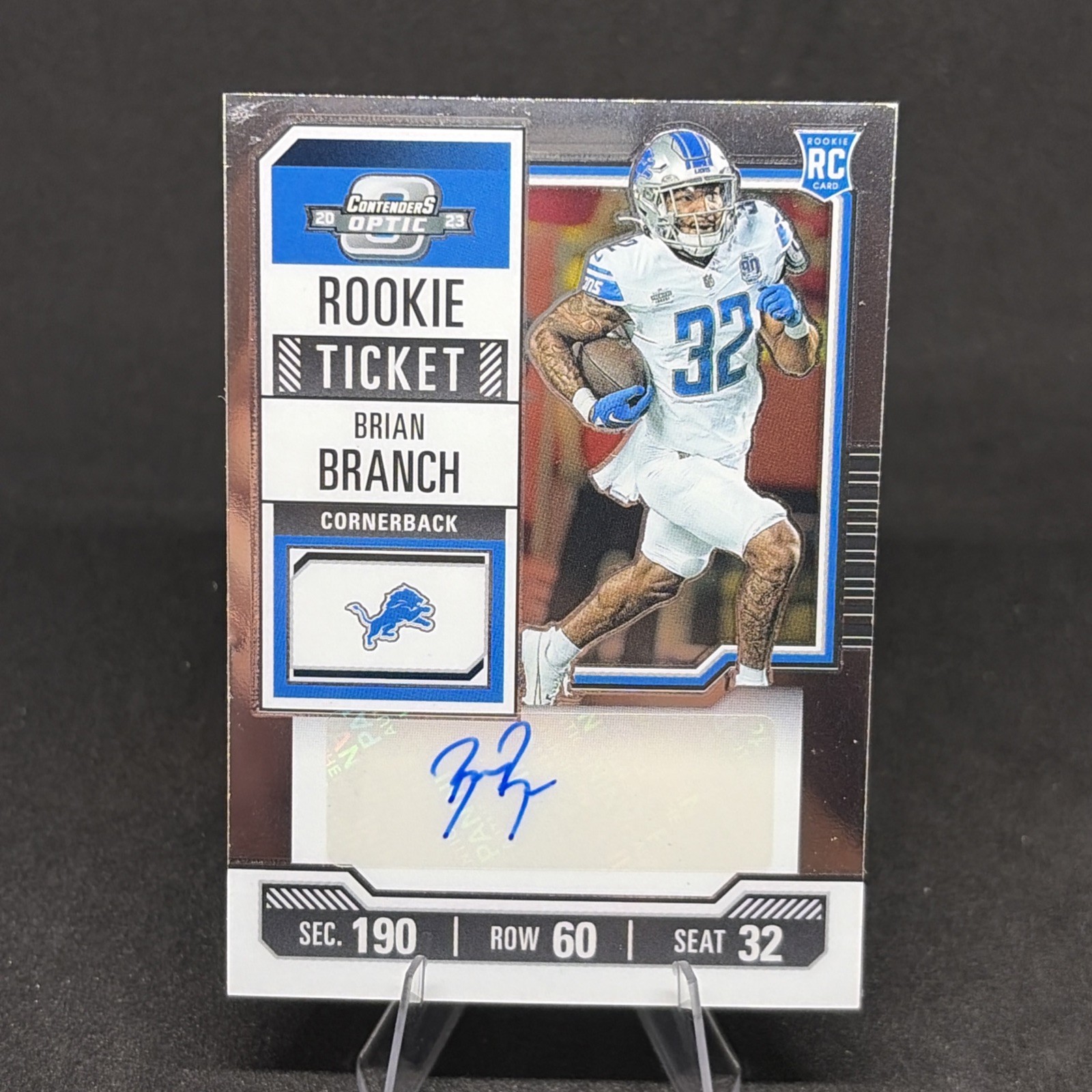Brian Branch Panini Contenders Optic #148 Autograph