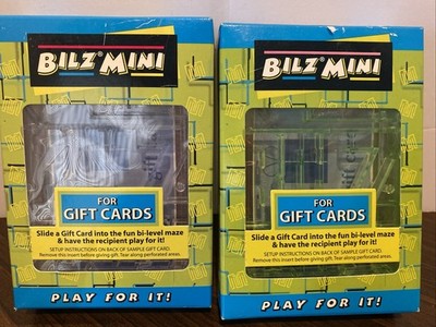 Bilz Mini Lot Of 2 Bi-Level Maze Gift Card Holder Solve To Open Puzzle Game (C9)