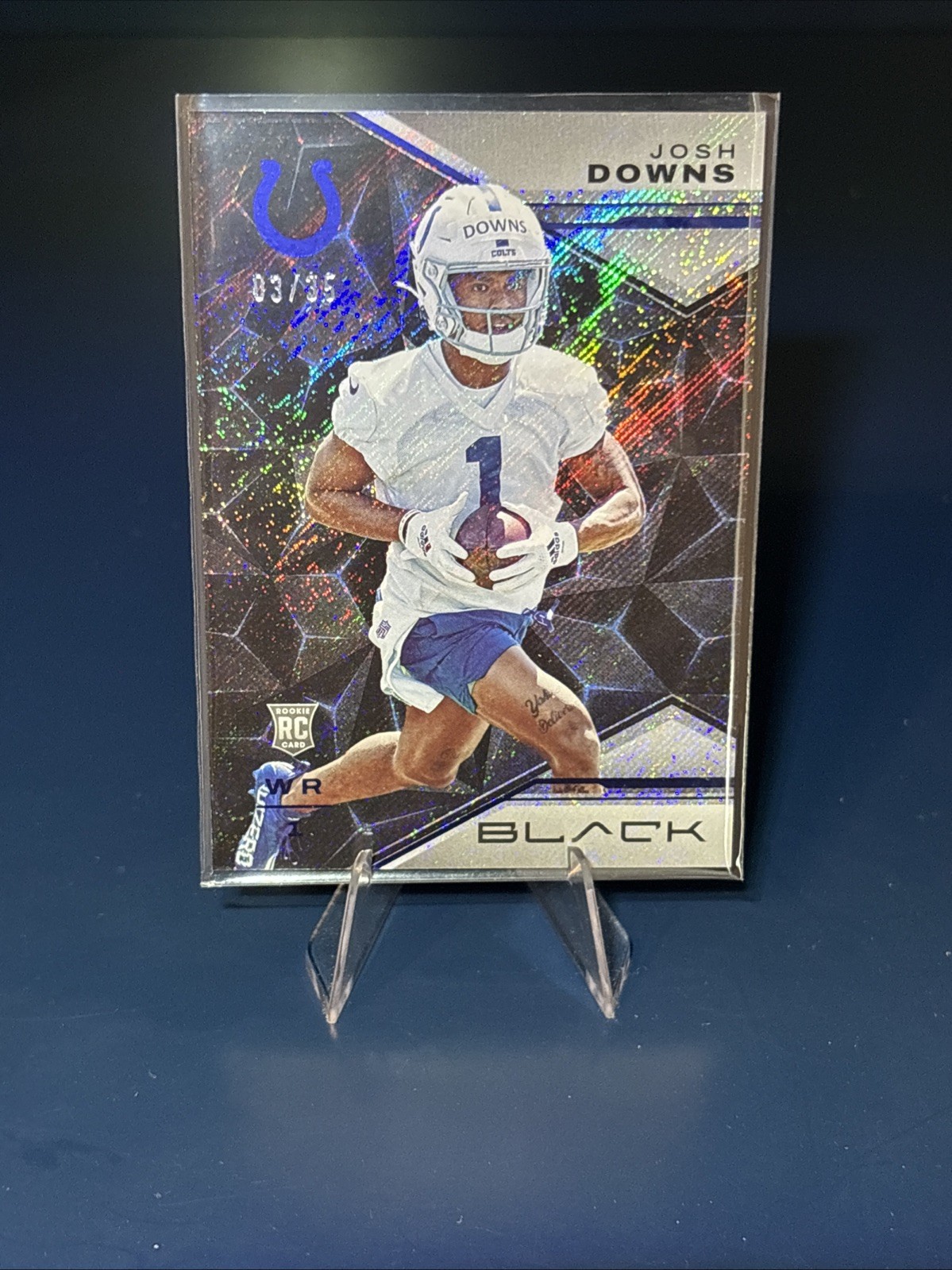Josh Downs Panini Black #171 Sapphire