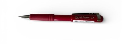 Pentel  Twist-Erase Mechanical Pencil, 0.7 mm, Red Barrel